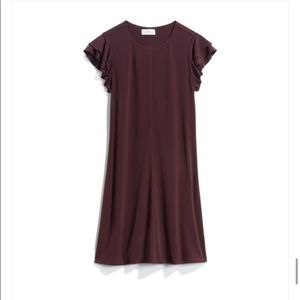 🛍️Velvet by Graham and Spencer flutter sleeve dress, wine color, Valentines